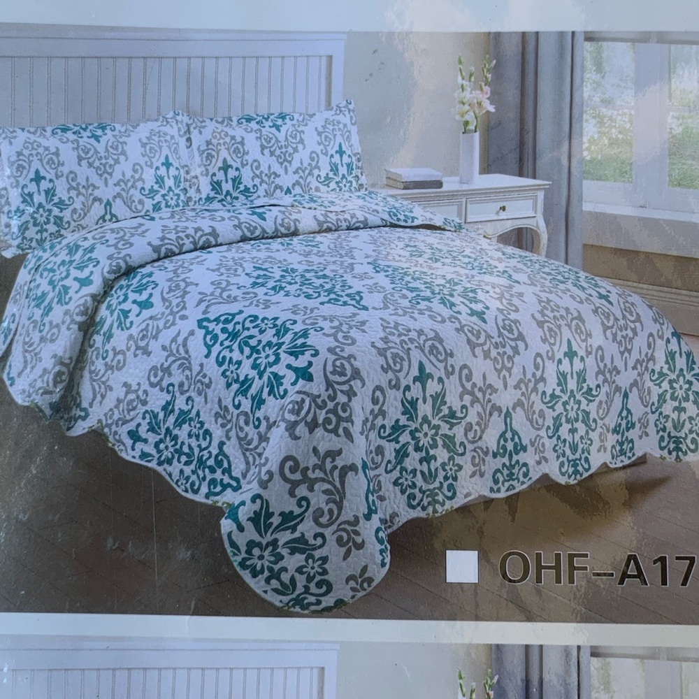 King/cal king 100% cotton quilt set